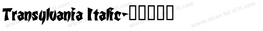 Transylvania Italic字体转换